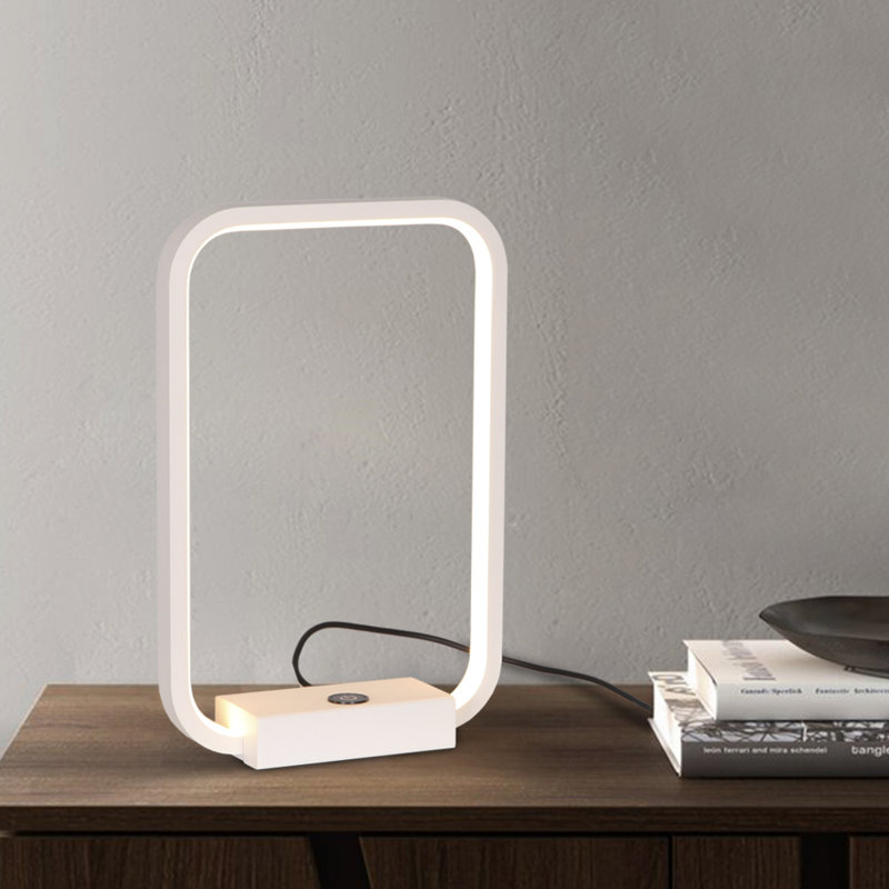 Lampe de table à intensité variable avec ports USB et contrôle tactile pour bureau de chambre à coucher