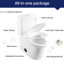 One Ceramic Toilet, White, 1.1/1.6 Flushing, Comfort Height 15.55 In, Soft Close Seat, & White , In Height, And