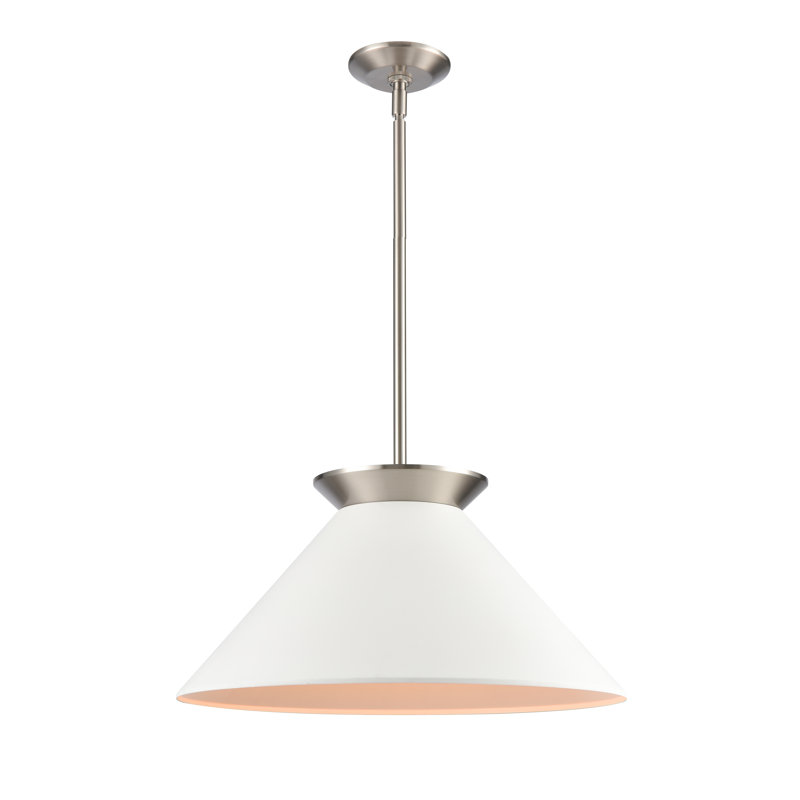 Luminaire suspendu 1 lumière de 20 po de large Cavendish - nickel brossé