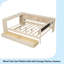Lit plateforme en bois avec tablettes de rangement, tiroirs, station de charge et tête de lit tapissier -2023195041-2023195042