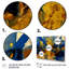 Abstraction lyrique en bleu et jaune - Collages abstraits, impressions d'art mural-589416064-589416077