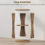 Table de bout ronde en bois à 3 niveaux pour petits espaces, salon, chambre à coucher