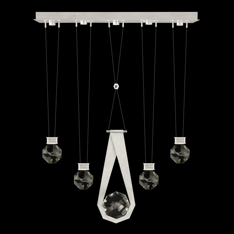 Luminaire suspendu linéaire l 43 po Aria, Chrome