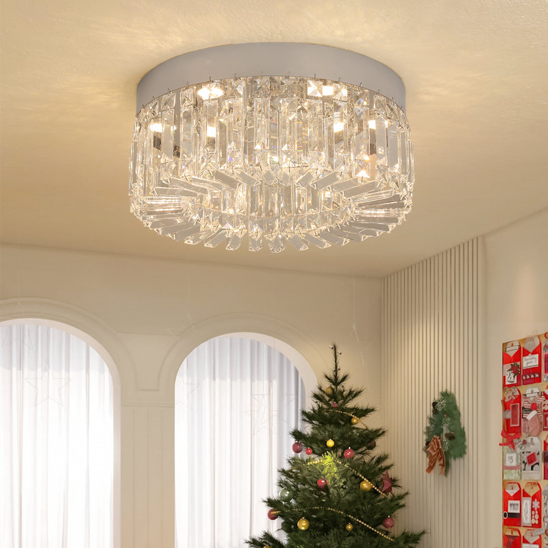 Ajaz 1 - Light LED Chandelier, Chrome, 40 cm