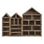3Pcs Handmade Solid Wood Display Shelves Rack for Mini Dolls Wall Rack Holder