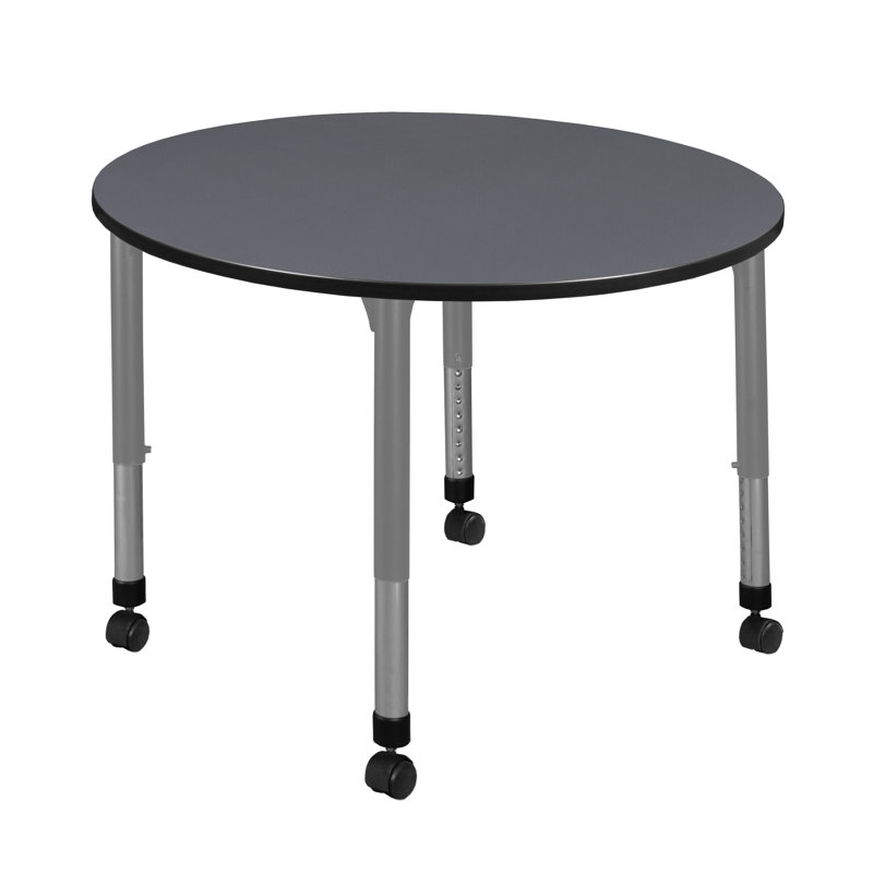 Kee Mobile 61" L Breakroom Table, Gray, 34" H x 42" L x 42" W