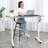 Hubing Electric Height Adjustable Standing Desk With 4 Lockable Casters, 2 Hooks, Big Mouse Pad-1691760751-1691760722