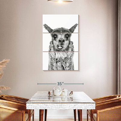 Brampt Happy Alpaca en noir et blanc