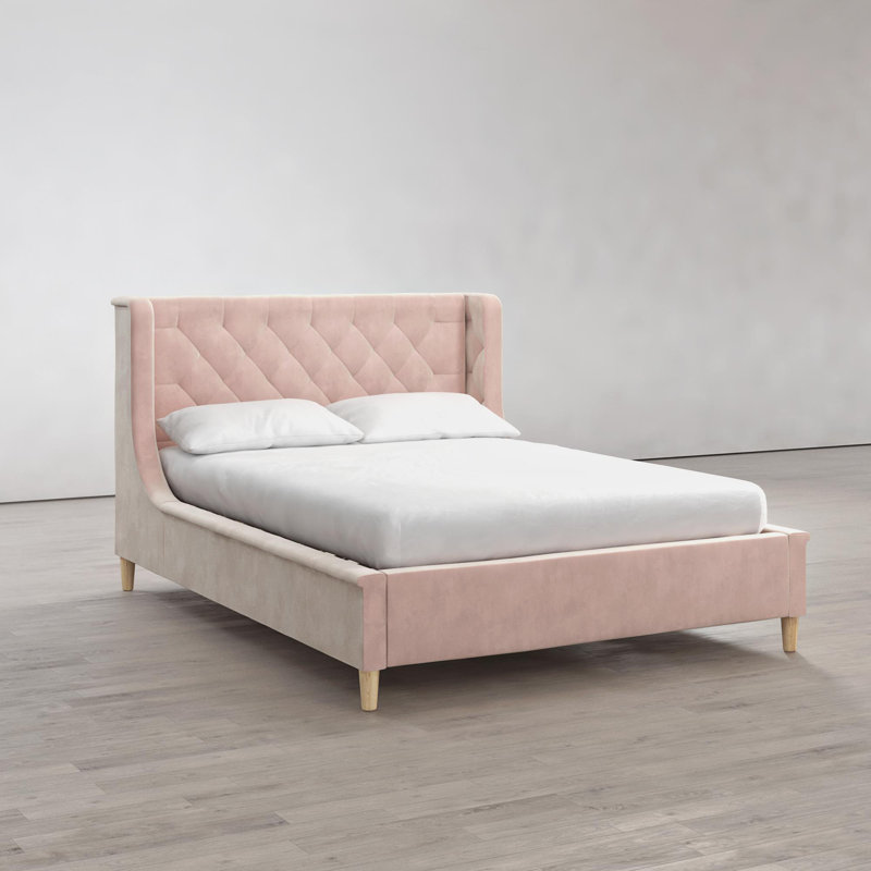 Ambrosia Full Platform Bed, Pink