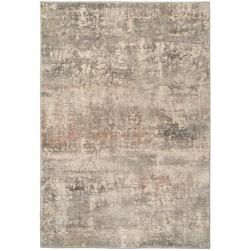 Tapis gris Meeks, Rectangle 6 pi 7 po x 9 pi 6 po