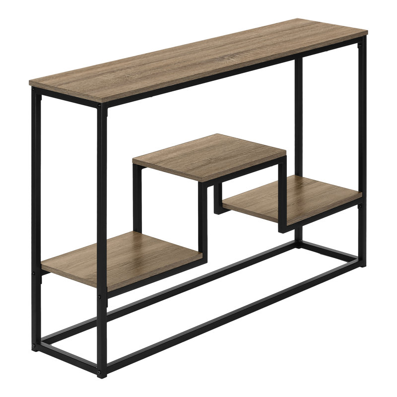 Accent Table, Console, Entryway, Narrow, Sofa, Living Room, Bedroom, Metal, Laminate, Dark Taupe