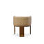 Chaise avec accoudoirs brun clair Stabo