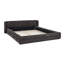 Structure de lit tapissier grand format avec tissu épais, lit plateforme grand format en chenille avec tête de lit et structure solide-1280512679