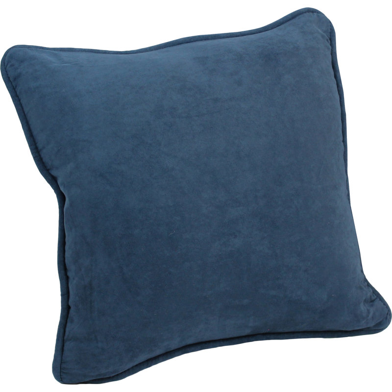 Microsuede Reversible Throw Pillow, Indigo