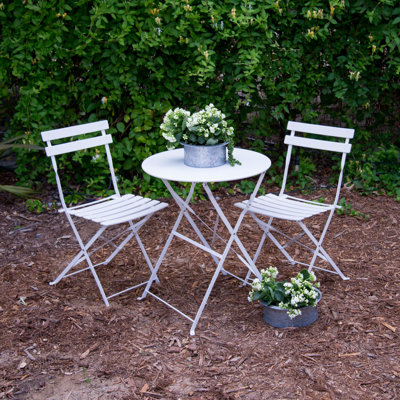 VIP Metal 27.75 in. Bistro Table with Chairs Set of 3