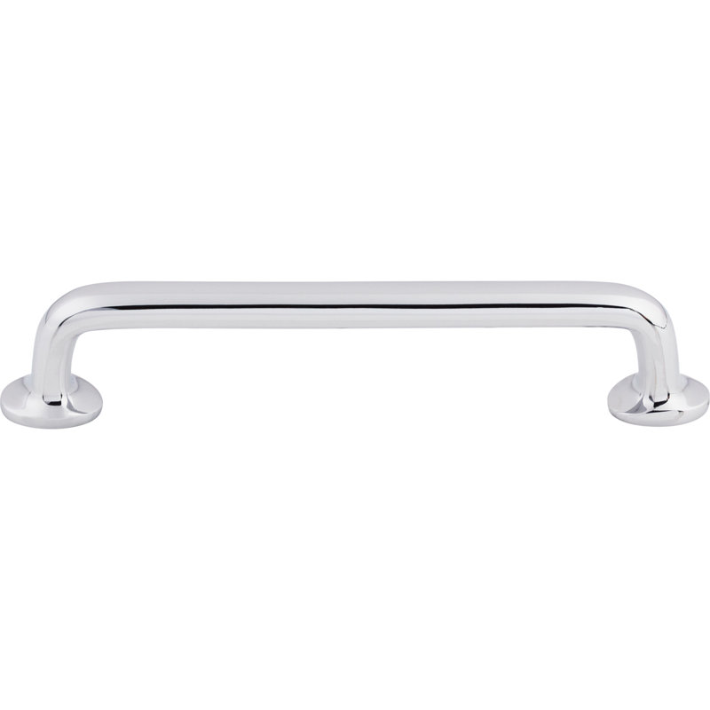 Aspen II Rounded Appliance pull, Polished Chrome, 6" Center to Center
