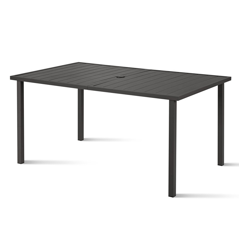 Table de salle à manger Messer Zestversa, H 28,3 po x l 59,8 po x P 35 po, Noir
