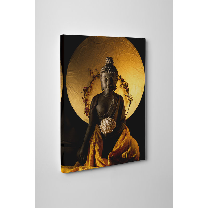 Buddha Enlightenment Wrapped Canvas Print, 40" H x 30" W x 1" D