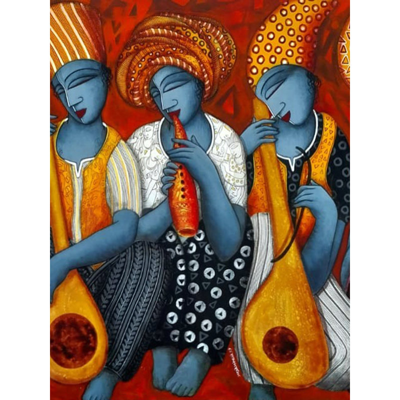 Peinture tribale | Acrylique sur toile | Par Samir Sarkar