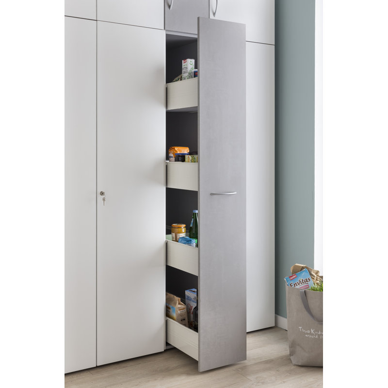 Arnoldas 185cm Kitchen Pantry, White/Light Grey