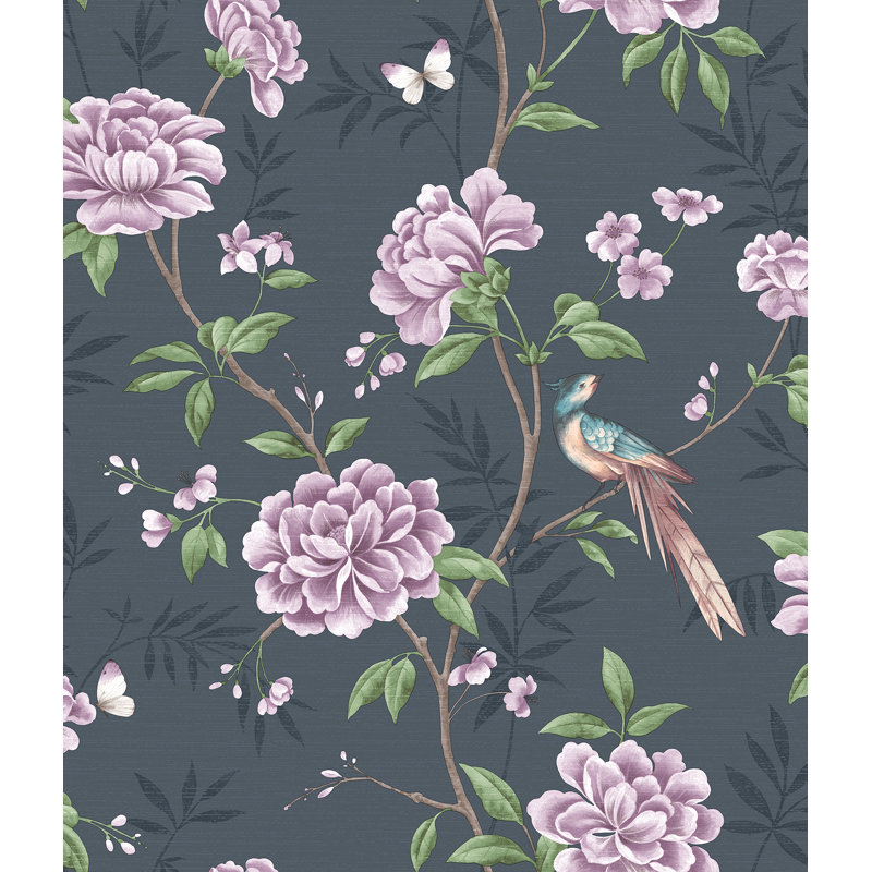 Analyssa 33' L x 20.5'' W Non-Pasted Washable Wallpaper Roll, Blue