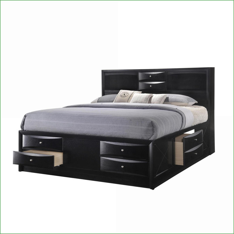 Lit-bateau simple à panneaux en bois massif de la collection Louis Phillipe - fini cerisier brun pour chambre d'enfant, Noir
