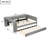 Gray Full Size Upholstered Bed With Storage Shelves, Desk, 2 Ports And Twin Trundle For Practical Bedroom Design Platform In Storage, Charging Upgrade-1229362427