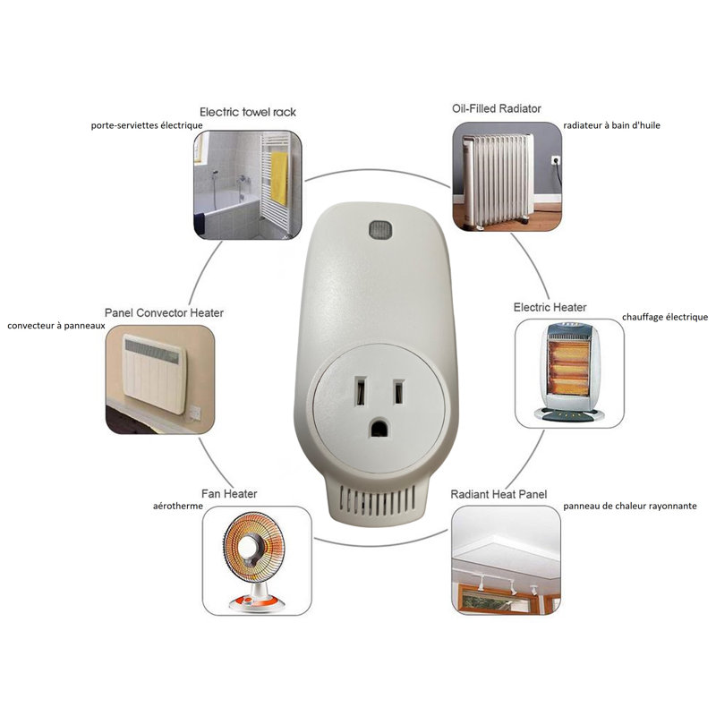Wexstar EWT-009US Plug-in Wi-Fi Thermostat with Smart Phone Control