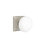 Privacy Ice White Knob with Quincy Rose