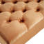 Velours orange contemporain avec bouton à couvercle, point losange, l 51,00 po x P 17,27 po, motif bois et orange, H 17,2 po