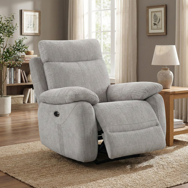 Bikash 96cm Wide Standard Recliner, Grey