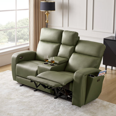 Canapé inclinable 71 po avec accoudoirs et porte-gobelets Basit