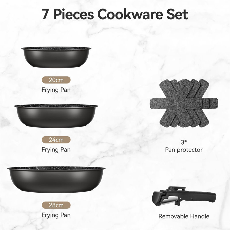 Non Stick Frying Pan Set 7 Piece