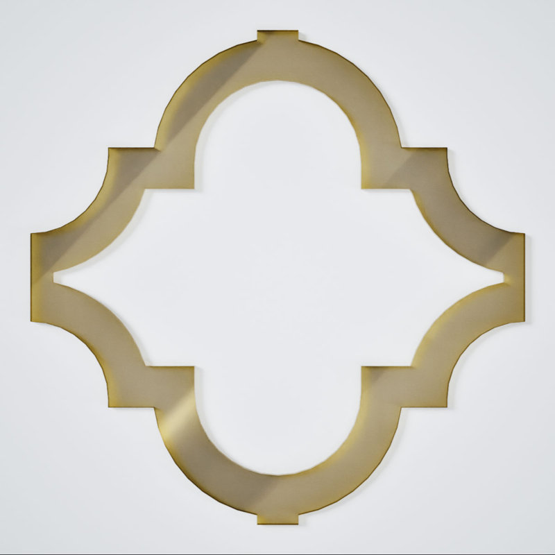 Panneaux muraux décoratifs en acrylique Marrakech, moyenne, l 15 3/8 po x H 15 3/8 po x T 1/8 po, miroir doré, Doré