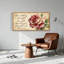 «Rose Scripture», reproduction d'art sur toile encadrée, ensemble de 1 48 po x 24 po-1872054757