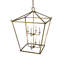 Luminaire suspendu carré 8 lumières