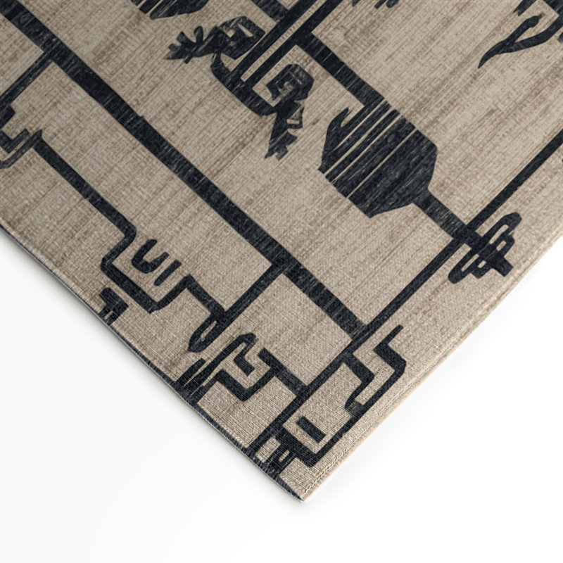 Tapis intérieur et extérieur ArtDeco, Rectangle 5 pi x 7 pi