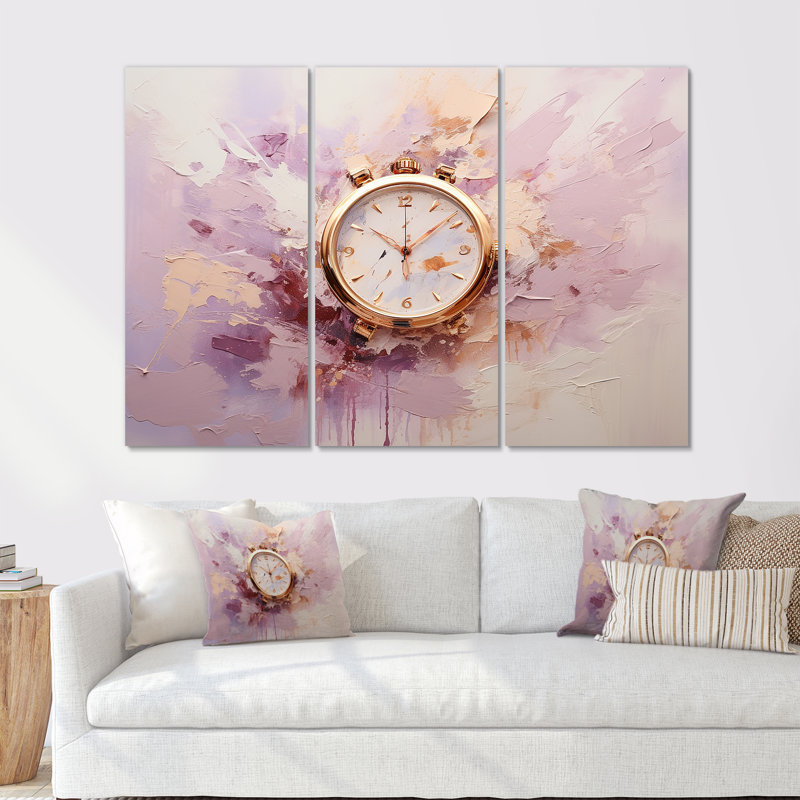 Minimalisme Watches I - Montres Wall Art, ensemble de salon, Toile tendue, H 40 po x l 60 po