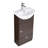 Eustice Small White Ceramic Bathroom Vanity Cabinet Sink with Faucet and Drain-1709570318