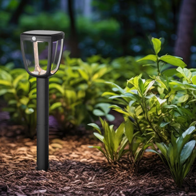 YourHome Solar Matte Black Low Voltage Integrated LED Bollard Light