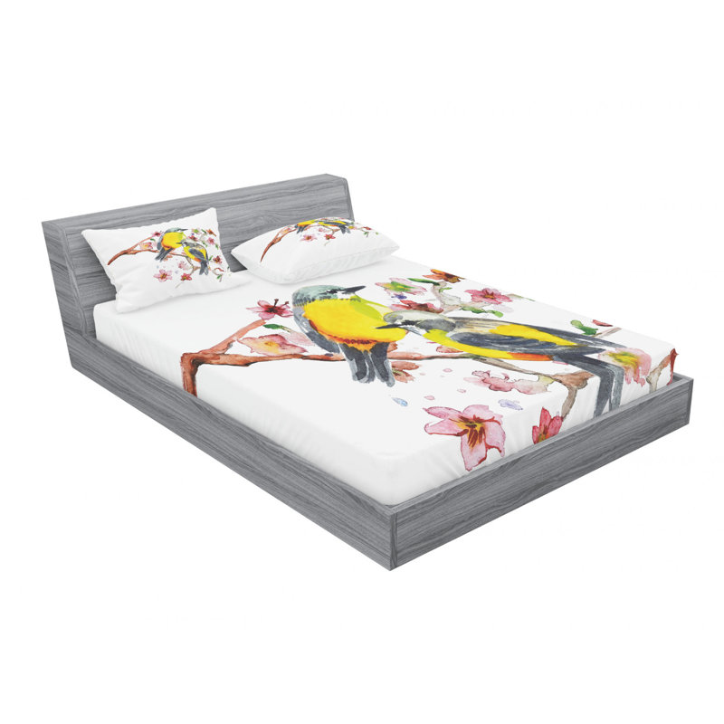 Microfiber Sheet Set, Queen Sheet Set with Fitted Sheet