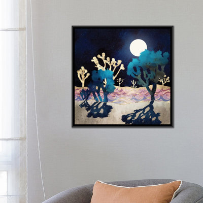 Desert Lake Moonlight - impression d'art graphique
