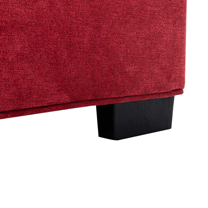 Repose-pieds de salon, Polyester rose rouge