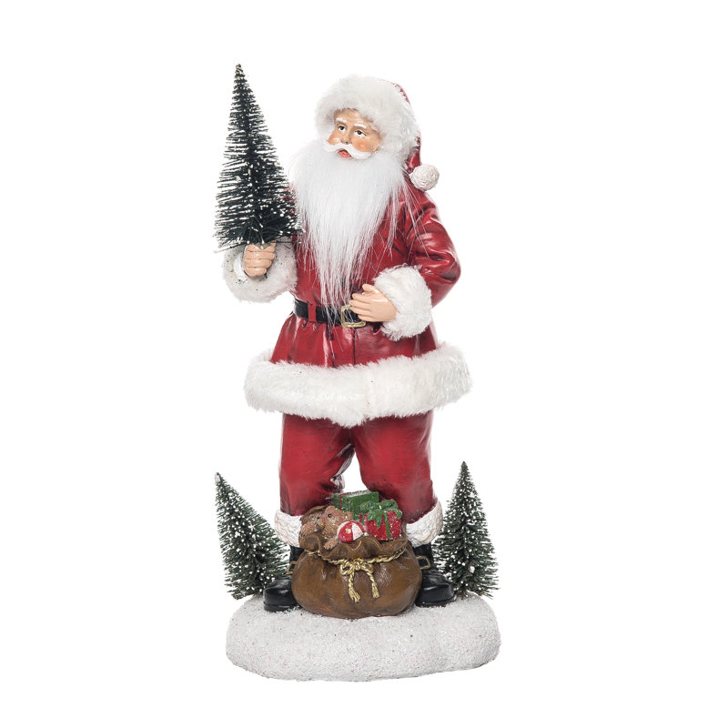 Figurine de père Noël en résine 12,75 po 