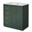 Armoire de salle de bain avec lavabo en céramique de 30 po Fabrication de meuble-lavabo avec tiroirs et armoires de style moderne. Finition à l'usure-2017810743