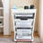5 Tier Rolling Book Utility Cart with Wheels