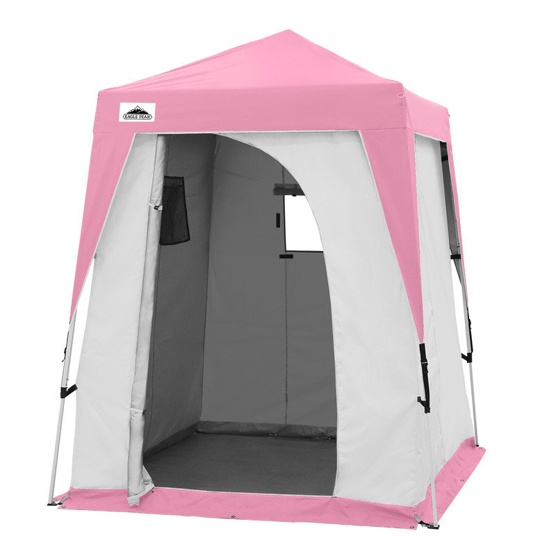 Tente de douche portative de camping, tente de changement d'intimité Pop-Up, Rose