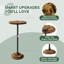 Petite table d'appoint ronde, table basse, table de chevet pour salon, table basse pour chambre, brun rustique