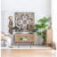 Meuble télé 47,2 x 15,2 x 30,7 po en bois brun avec trois portes