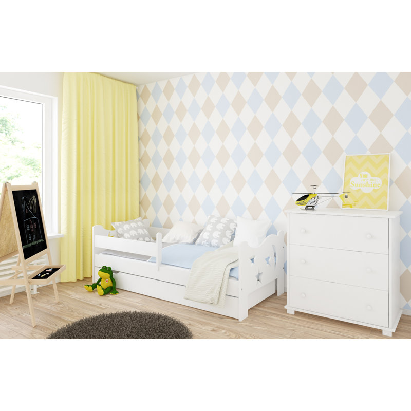Blackburn Cabin Bed with Storage Included, White, European Toddler (80 x 160cm)
